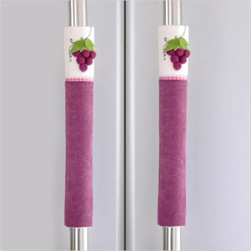 Soft Cloth Refrigerator Door Handle Anti-static Keep Handle Clean Kitchen Appliance Protector Handle Cover