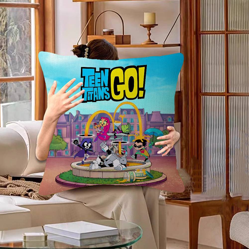 T-Teen T-Titans Go Pillowcase toon Gift Cushion Cover Bedroom Home Sofa Chair Seat Decor pillow case