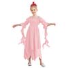 Girl's Renaissance Halloween Fancy Dress Costume Cold Shoulder Smocked Irregular Hem Dresses