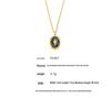 Colorful Oval Shell Pendant Necklace In Gold Plated Titanium Steel