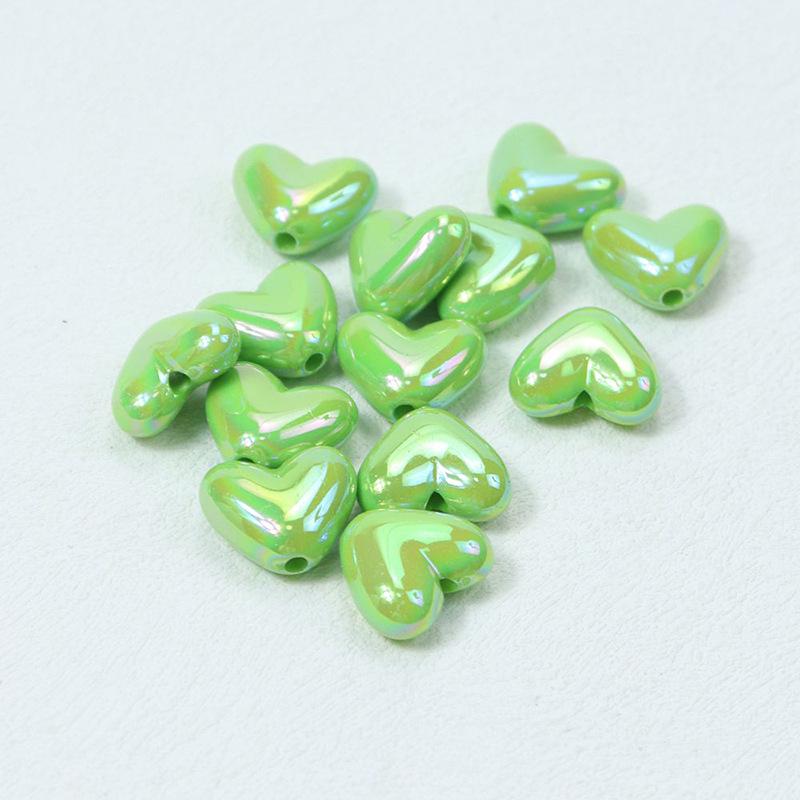 Colorful Heart Beads for DIY Phone Chains, Bracelets, Car Ornaments, and Clothing Accessories