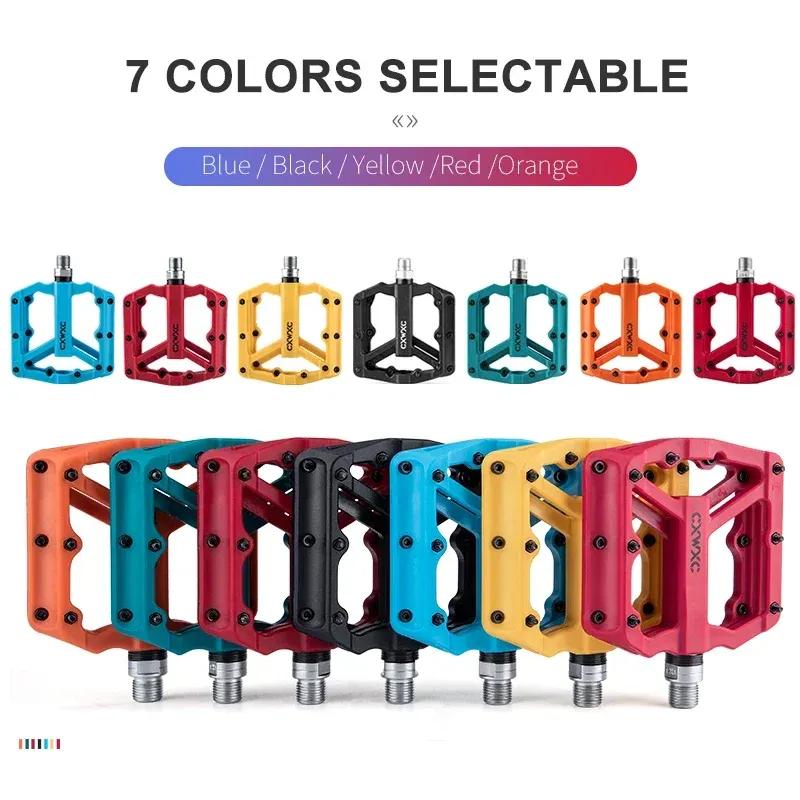 Ultralight Flat MTB Pedals Nylon Bicycle Pedal Bmx Mountain Bike Platform Pedals 3 Sealed Bearings Cycling Pedals For Bicycle