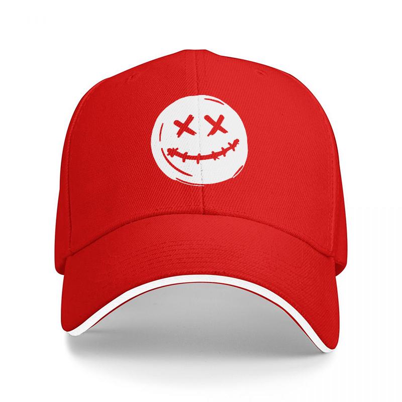 

Jack Skellington Face Baseball Cap Black and White Halloween Theme Design Classic Fit Adjustable Hat for Adults Adjustable