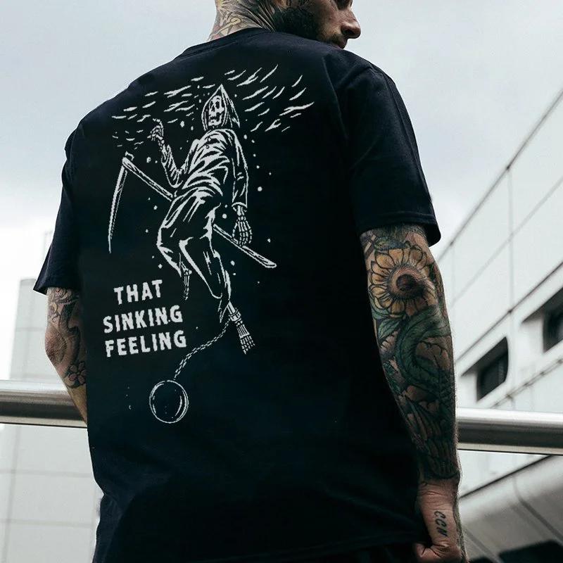 Gothic Harajuku Retro Men Tshirt Punk Rock Horror Shirts Male Vintage Loose Hip-hop Tops Summer Oversized T Shirt Camisetas