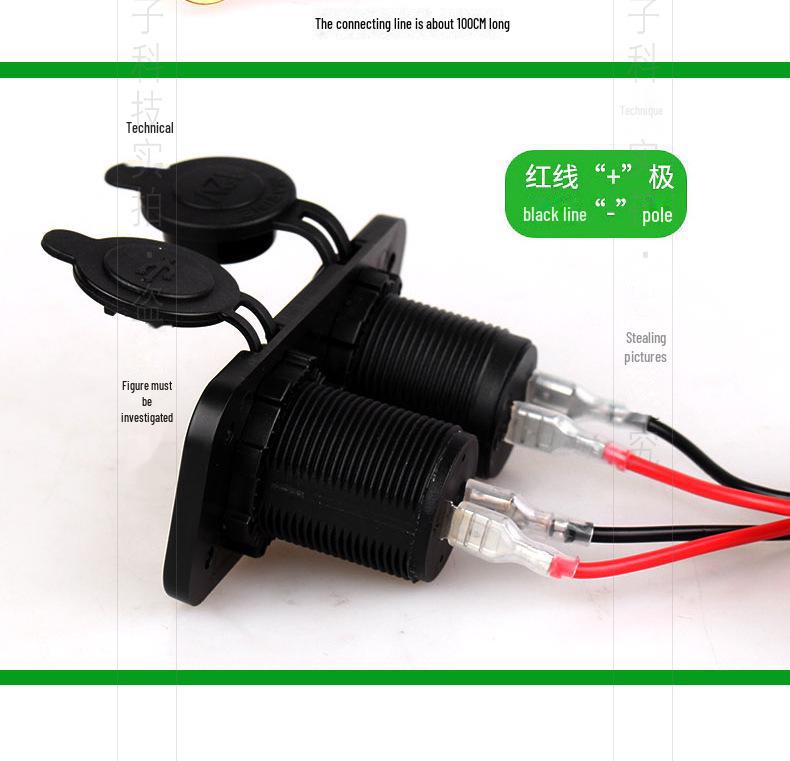 Universelles Dual-USB-Autoladegerät für Fahrzeuge - 12-24V