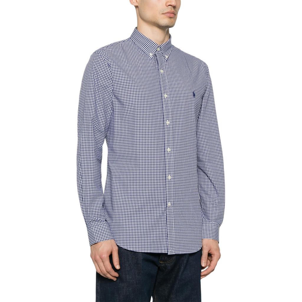 Polo Ralph Lauren Plaid Pony Logo Embroidered Button-Down Collar Long Sleeve Shirt Men Shirts 710802585-001