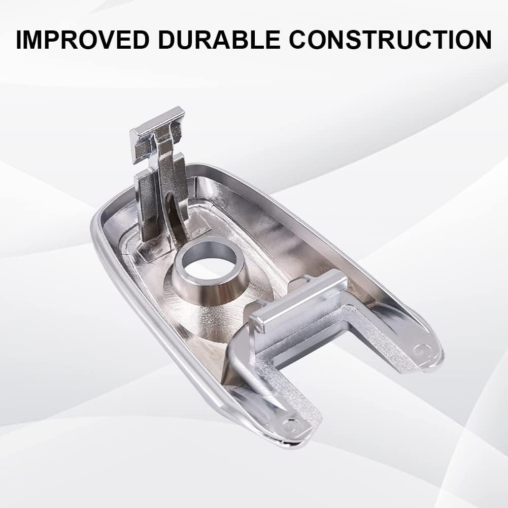 Chrome Door Handle Lock Cylinder Cap Driver Compatible with Ford Lincoln | Edge MKX Explorer 2011-2019 Handle Cover with Keyhole Replacement for