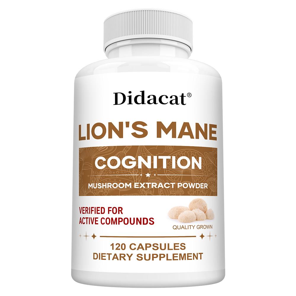 Lion s Mane Mushroom Extract Powder 120 Capsules Cognition and Focus Support Supplement 120PCS