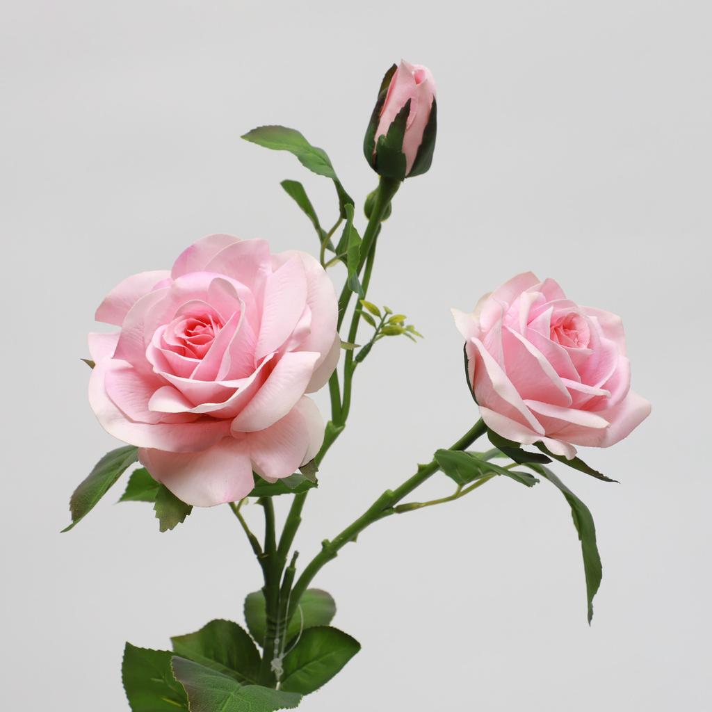 Simulation Flower Feel Moisturizing 3 Heads Orchid Heart Rose Home Decoration Shooting Prop Flower