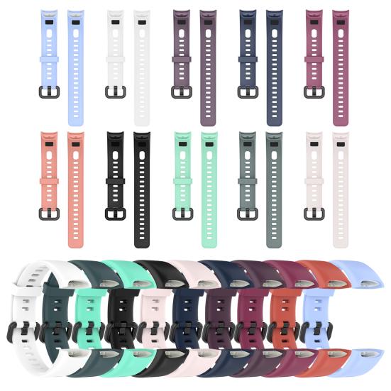 Watch Band Adjustable Soft Silicone Sport Solid Color Wristband Replacement Strap for Huawei