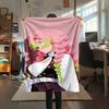 1PC Demon Slayer Print Flannel Blanket, High quality All Seasons, Home Decor, Warmth and Comfort, Perfect for Christmas Gifts