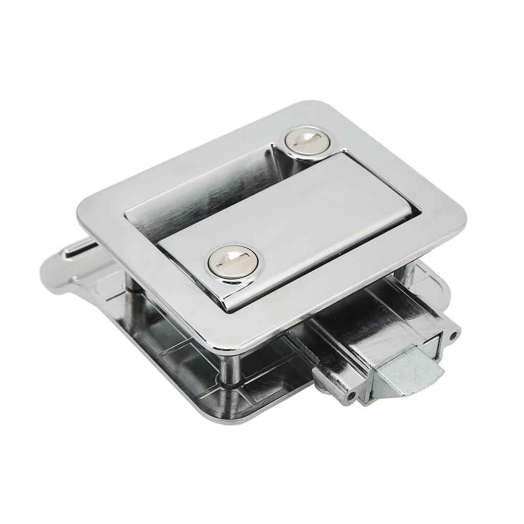 EBTOOLSRV Entrance Door Lock with Safety Aluminum Alloy for Travel and Transporters Latch, Built-in Deadbolt, Campers, Trailers, Trucks, RVs, (Chrome)