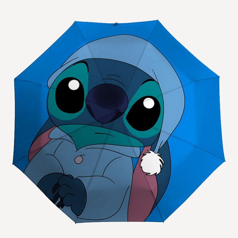

1pc Stitch Automatic Umbrella Durable Iron Frame & Plastic Handle, Sturdy Construction, Playful Design yy250822053