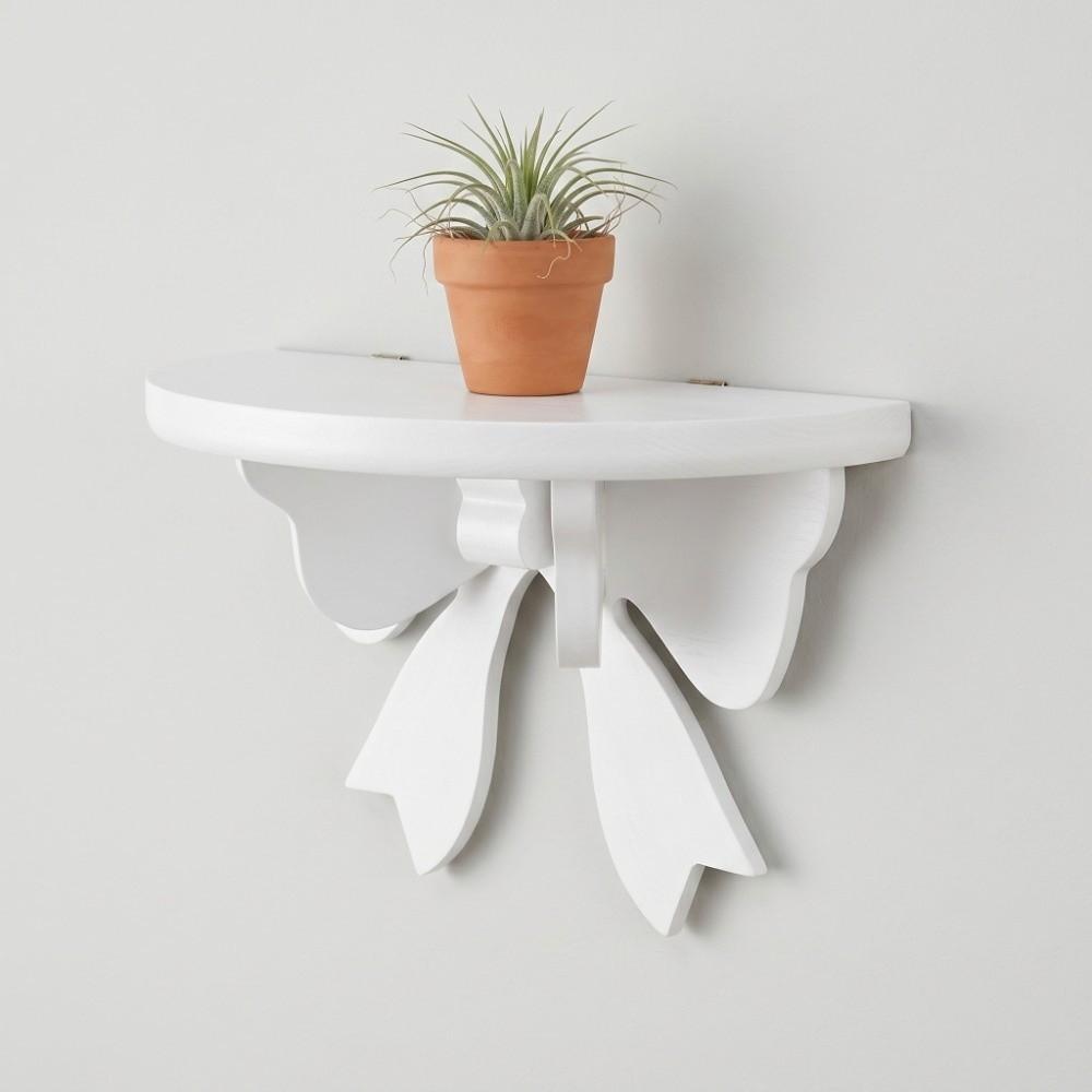 Wood Wall Mounted Shelf White Wall Storage Rack Bookshelf Wooden Floating Shelves  Kids Room Decor