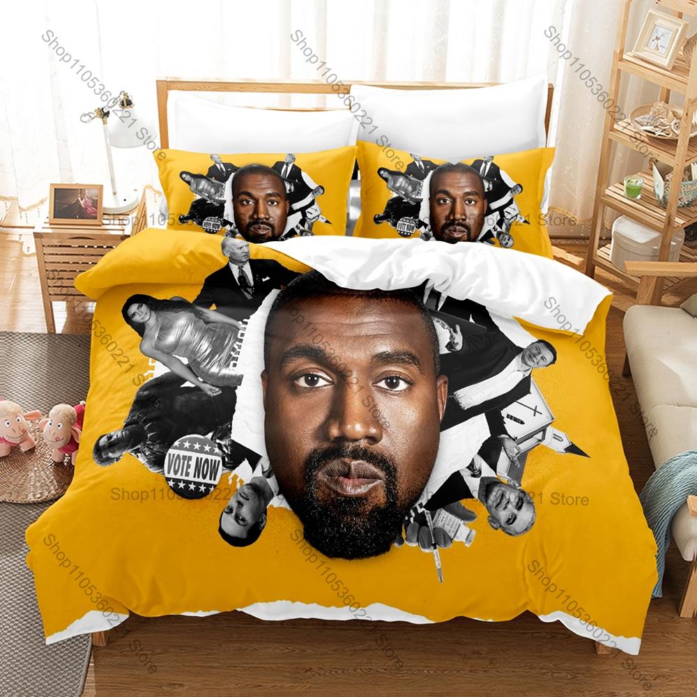Legendary Hip Hop Rapper Ye Kanye West Graduation Bear Donda Yeezus Album Collage Bedding Set 1 Duvet Cover + 2 Pillowcases