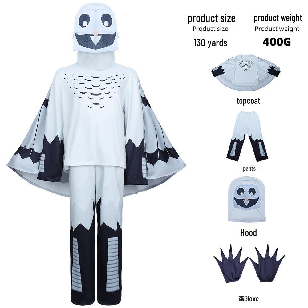 Halloween Forest Night Deer & Goat Monster Costume Jumpsuit for Kids - Owl Cosplay