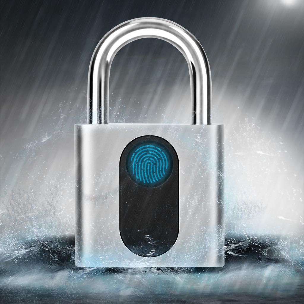 Smart Fingerprint Padlock Keyless Door Lock Waterproof Rechargeable Home Safety