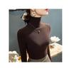 High-Neck Ribbed Thermal Base Shirt For Women Winter Warm Underwear Brushed And Thickened Women T-Shirt