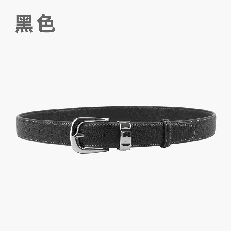 Curea de piele pentru femei, curea simplă retro cu blugi, curea pentru pantaloni casual, model pentru femei.