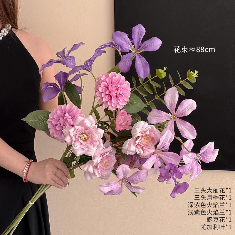 Französische Luxus-Kunstblumen Künstliche Simulierte Blumensträuße Hochwertige Realistische Foto-Requisiten Muttertag Hochzeitsdeko