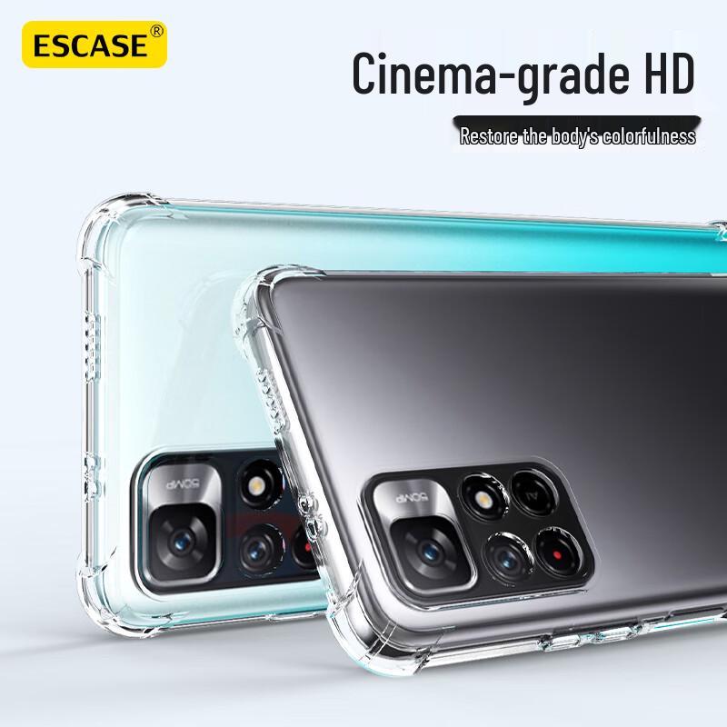 ESCASE Clear Anti-Drop Silicone Case for Redmi Note 11 5G