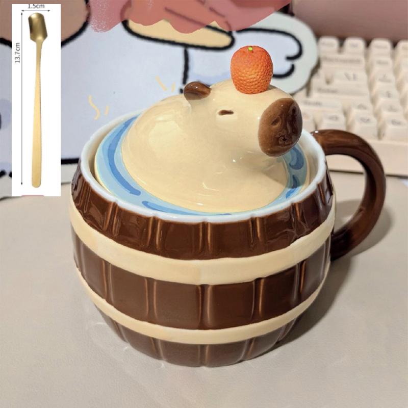 

Cartoon Porpoise Ceramic Mug, Ins High Beauty Coffee Mugs, Office Kawaii Water Cup,Breakfast Milk Cups, New Couple Birthday Gift 301-400ml
