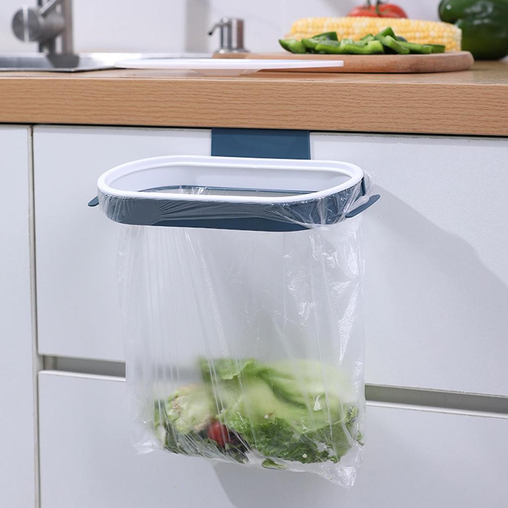 Przenośny stojak do przechowywania worków na śmieci o dużej nośności, oszczędzający miejsce, wiszący uchwyt na worki na śmieci z pokrywą