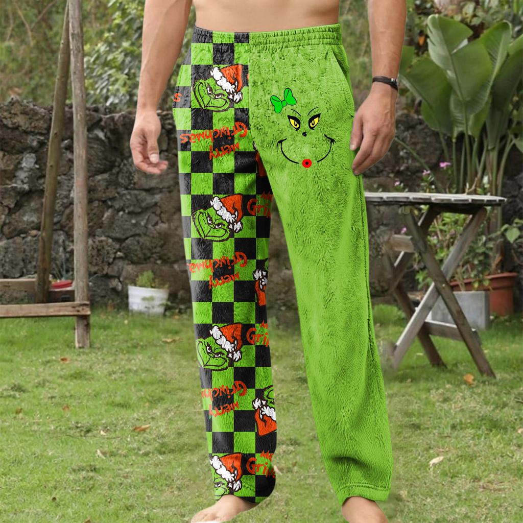 Men's Allover Printed Home Pants Sleeping Pajama Pants Long Pants Pajama Pants