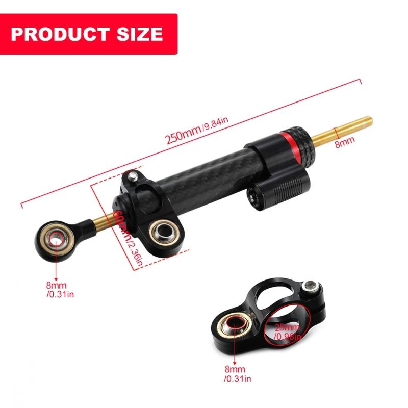 Motorcycle Steering Damper With Adjustable Shock Absorption Lightweight Aluminum Construction Fit For Precise Handling