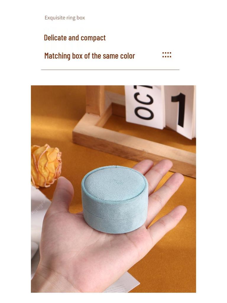 Velvet Oval Ring Box - Jewelry Packaging, In Stock, Fast Shipping