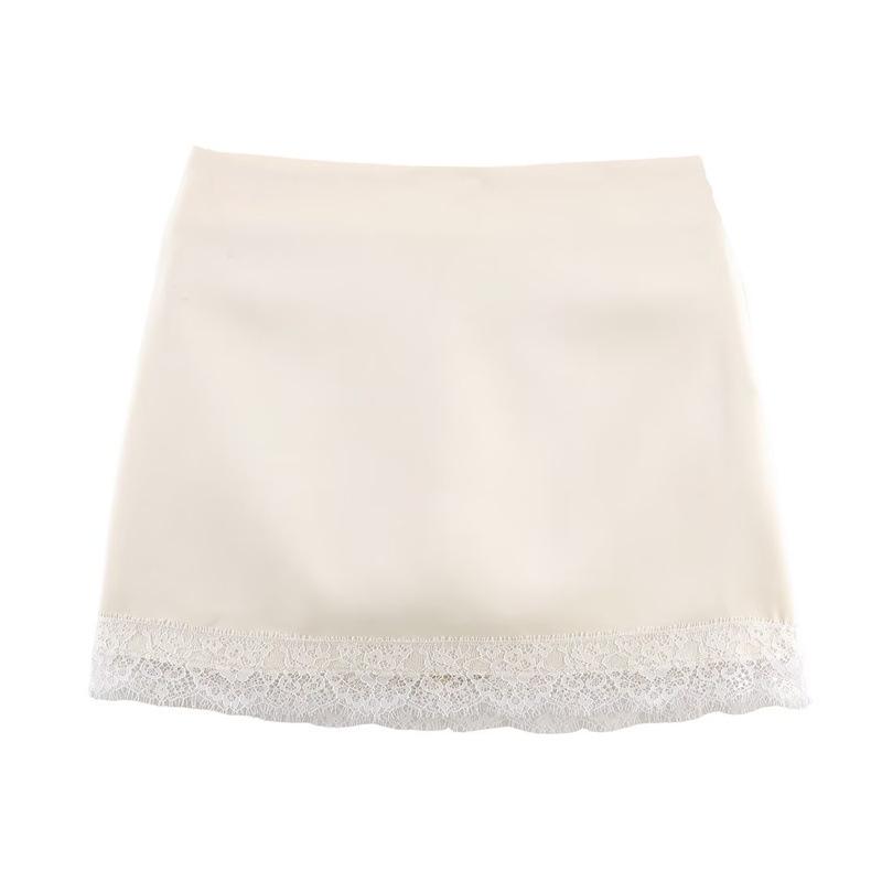 Gonna corta con bordi in pizzo Autunno 2025 Europea & Americana 1165240