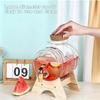Glass Beverage Dispenser With Wooden Stand Tap Cork Stopper Transparent Wine Storage Jar For Home Party Drink Juice Container