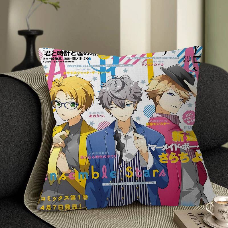 Cool E-Ensemble Stars Pillow Anime Pillow Sofa Bed Head Pillow Cover Cushion Cover 45x45 Cm Fashion