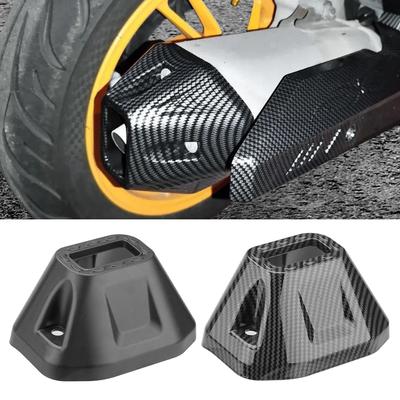 Motorrad Auspuff Schutz Protector Glänzend Carbon Faser Schwarz Schalldämpfer Auspuffrohr Spitze Abdeckung Zubehör Für Honda Click 125 150