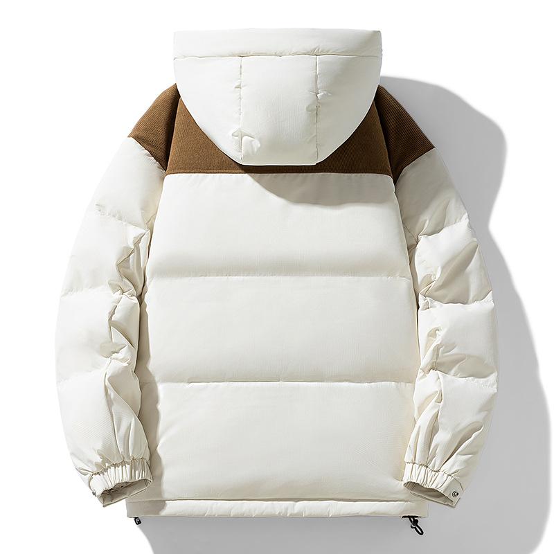 Winter New Down Jacket Men's White Duck Down Youth Casual Hooded Thickened Warm Down Men's Jacket