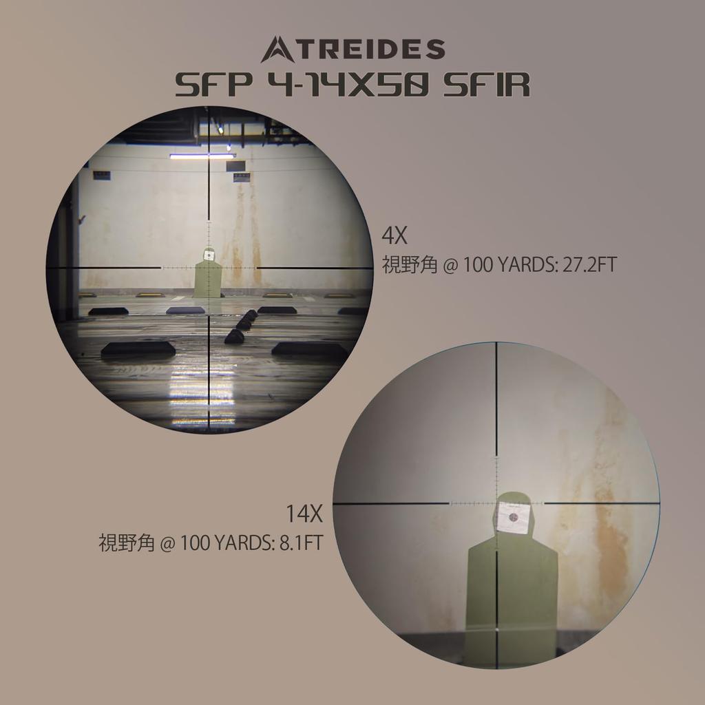 ATREIDES 4-14X50 SFP Hunting Riflescope with Dune 30mm Tube Optics and 20mm Rail Scope Rings