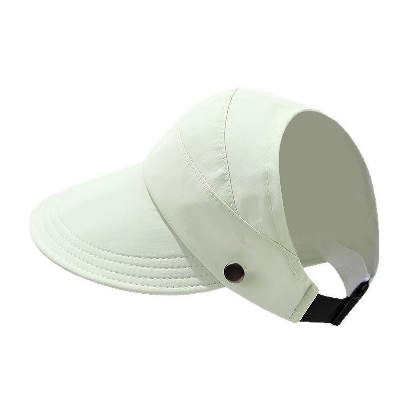 Women's Summer Half Visor Sun Hat UV Protection Bucket Cap Sunshade Hat with Duckbill Brim