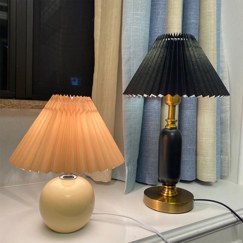 Japanischer Tischlampenschirm im Yamato-Stil, Vintage-Stofflampenschirme für Tischlampen, Schlafzimmer, Arbeitszimmer, Tatami-Plissee-Lampenschirme