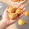 Cute Cartoon Bear Baking Mold 4 Cavities Baking Tray Non-stick Carbon Steel Tray DIY Decorative Cookies Mould Baking Supplies