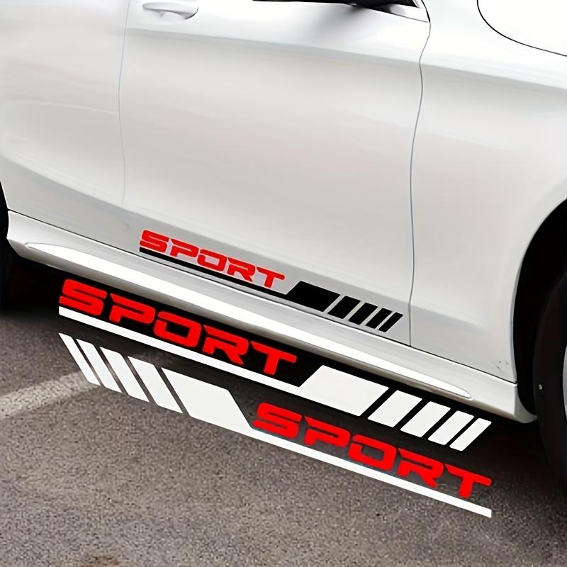 1pcs "SPORT" Vinyl Car Door Stickers Diagonal Stripes, Easy Apply Side Decals for Enhanced Vehicle Aesthetics