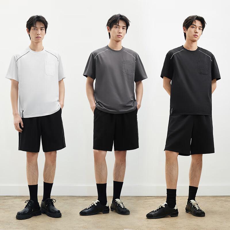 GXG Men's 2025 Summer Colorblock Round Neck T-Shirt