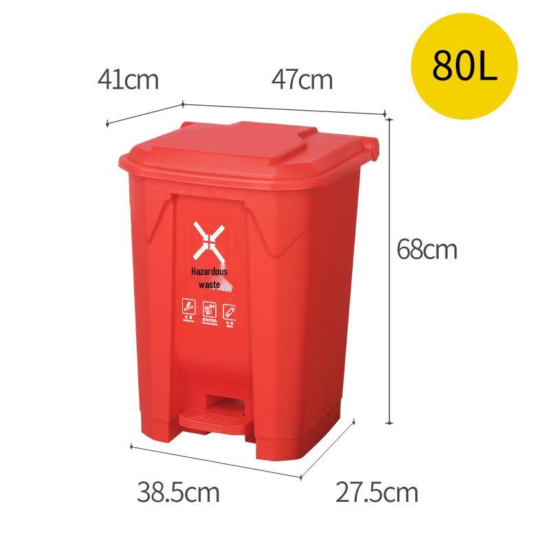 Large Foot-Pedal Trash Can with Lid for Commercial, Office, Outdoor, and Household Use
