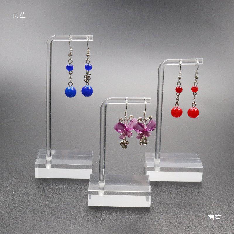 Acrylic Earring Holder Stand - Simple Display for Studs, Dangles, and Jade Jewelry Accessories