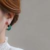 Vintage Enamel Oil Earrings for Women Geometric Water-Drop Hollow Dangle Earring Jewelry Party Gifts