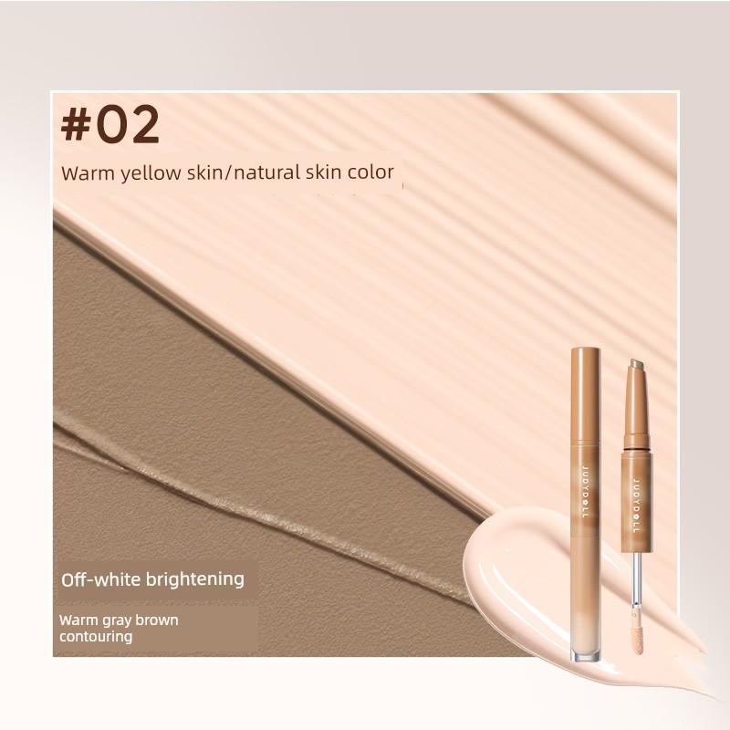 Judydoll Orange Duo-Effect Contouring and Highlighting Stick High-Gloss Shadow Nose Shadow Contouring Pen for Natural Three-Dimensional Look