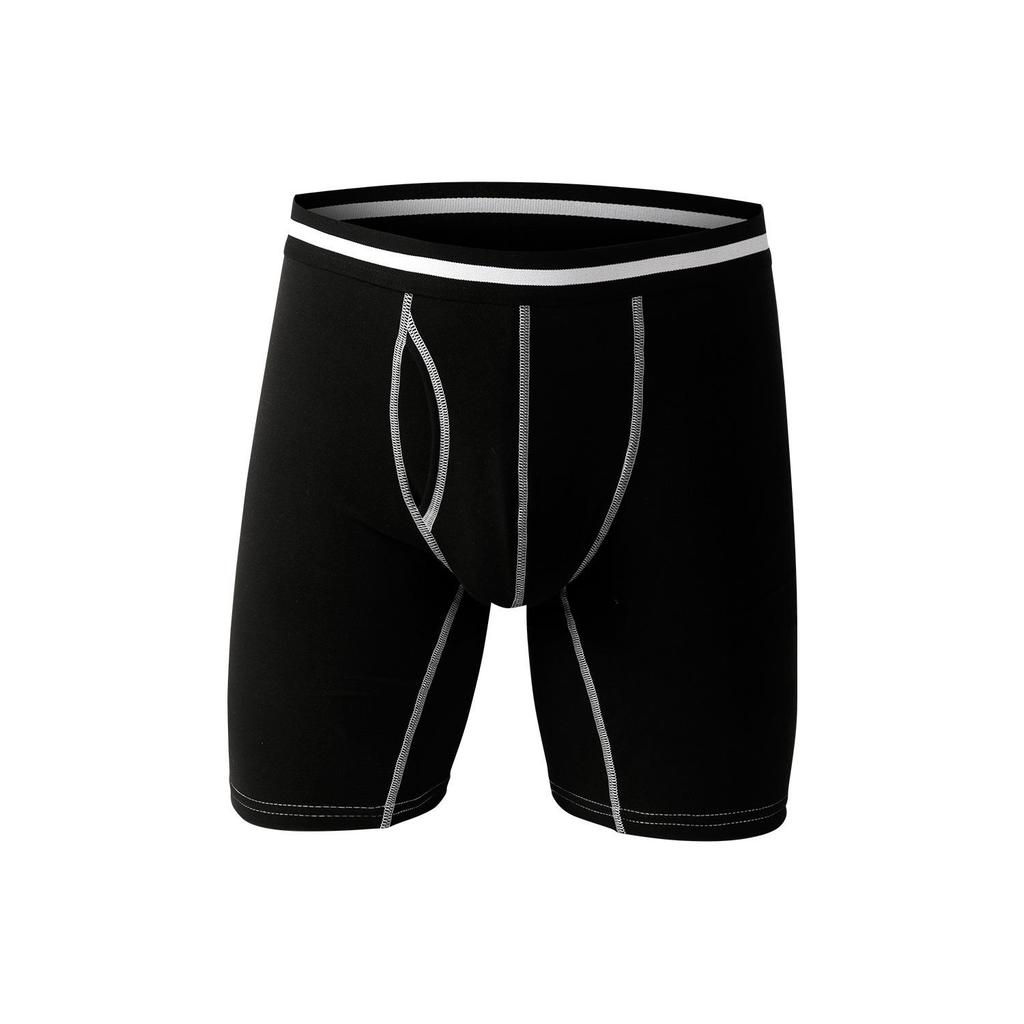 Men's Warm Long Boxer Briefs, Plus Size, Medium Waist, Wear-resistant