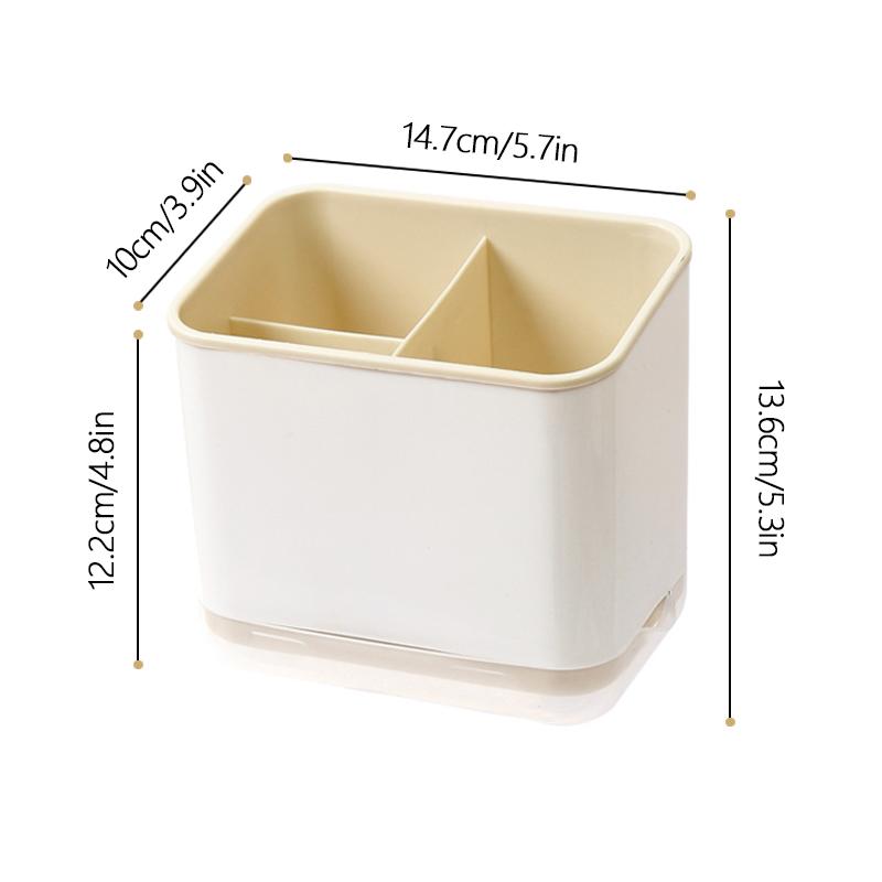 1 st Dubbellaagse Afneembare Eetstokjes Kooi Multifunctionele Lepel Vork Opbergrek Bestek Organizer Keukenaccessoires