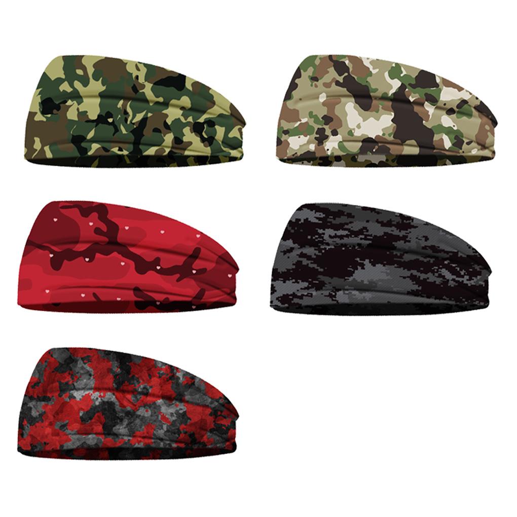 Headband Camouflage Styling Slip Accessories Breathable Hair Softness Print Non Sports Floral Wide for Sporting Yoga
