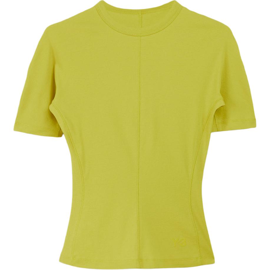 

Y-3 Приталенная однотонная футболка с коротким рукавом женская топы желтая JM7821 M