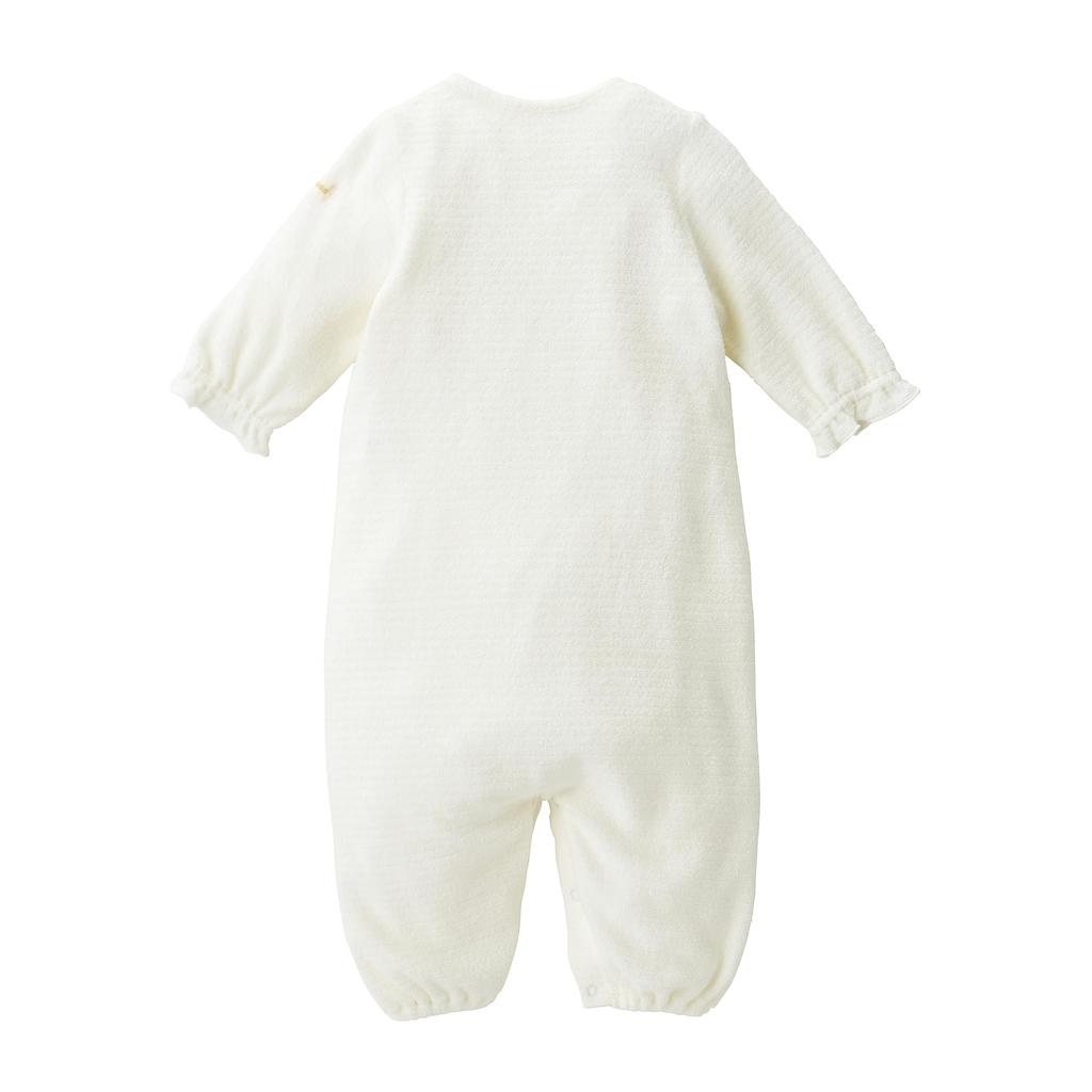 coverall animal made in for boys and birth baby white [Miki House] Two-way all-in-one romper, plain, design, non-twisted yarn, Japan, girls, newborns,